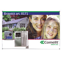 Vervangen door 8171I kit - Comelit enkelvoudige Bravokit zwart/wit video intercom set