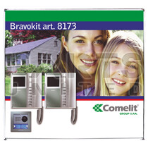 Replaced by 7183 - Comelit two family Bravokit black/white video intercom set