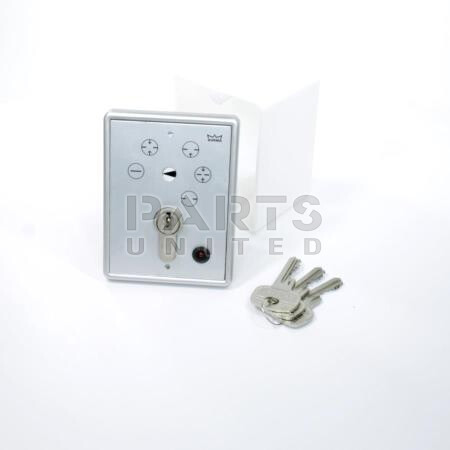 Dorma 5-position key switch, aluminium and white