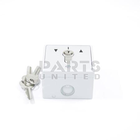 Keyswitch wall mounted with half euro profile cilinder, 2-way (Up-Down)