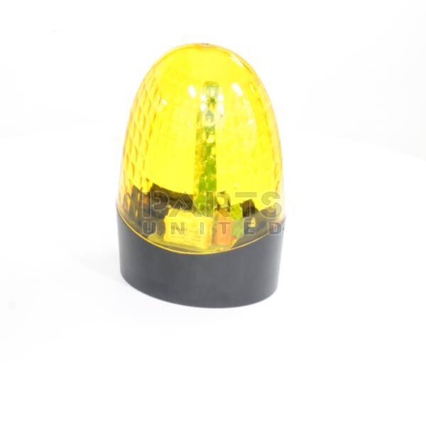 Flitslamp met gele kleur all-in-one: multi-voltage 12/24/230V, flits or continu licht