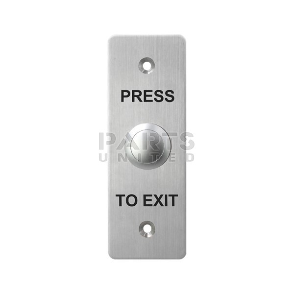 Vandal-resistant stainless steel push button, narrow rectangle, built-in type