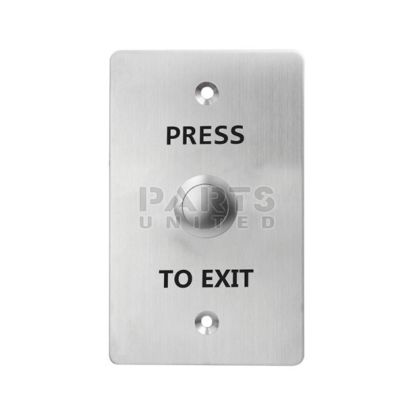 Vandal-resistant stainless steel push button, rectangle, built-in type