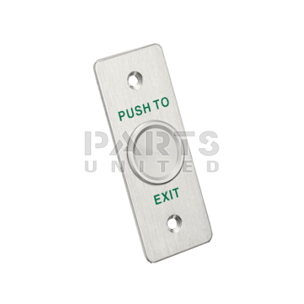 Vandal-resistant waterproof (IP68) stainless steel push button, narrow rectangular, type built-in