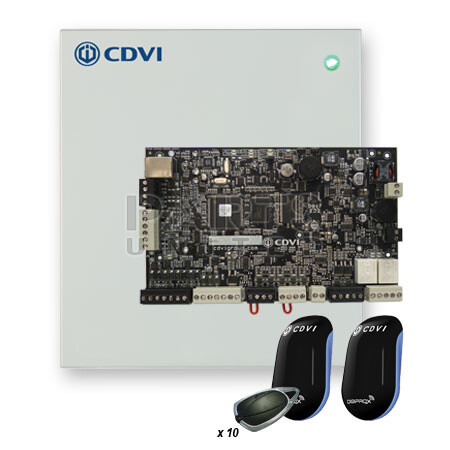 CDVI A22KITB - Atrium kit: 1 x toegangscontrolesysteem A22 + 2 x zwarte lezer NANOPB  + 10 x METAL1