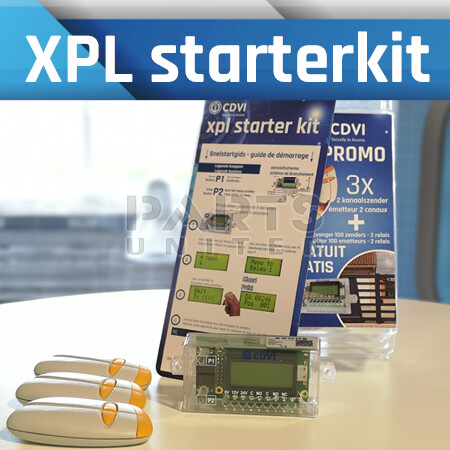 CDVI XPL STARTERKIT - Starterkit met 1 XPL ontvanger en 3x 2 kanaalszender