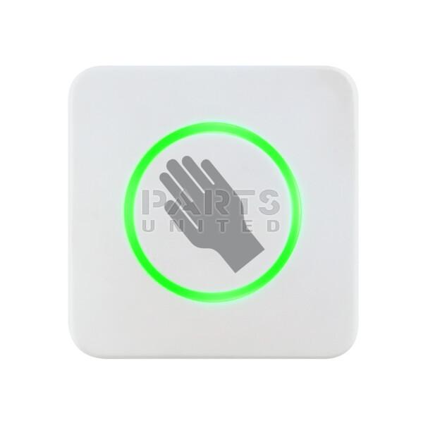 Bircher CleanSwitch - Touch-free switch with optical feedback RGB - White - Icon Hand