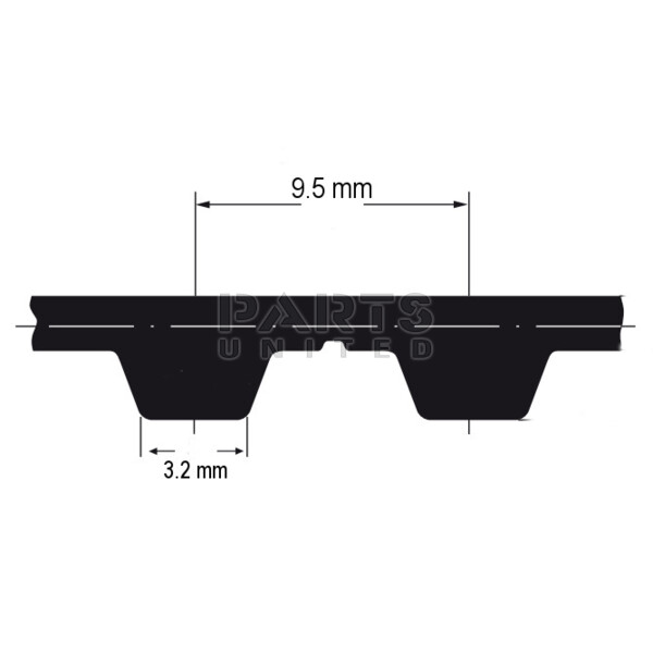 Tandriem 19mm breed, per meter