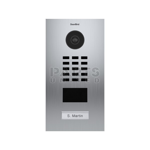 DoorBird IP Video Door Station D2101V, Brushed Stainless Steel, 1 Call button (surface-/flush-mounting housing sold separately)