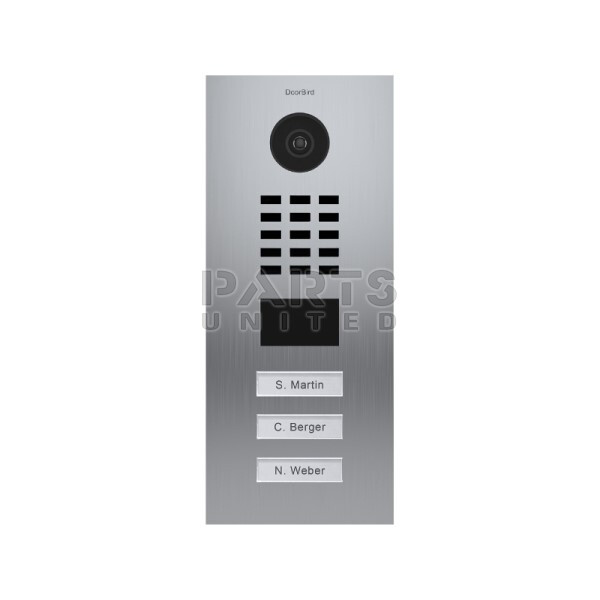 DoorBird IP Video Door Station D2103V, Brushed Stainless Steel, 3 Call buttons (surface-/flush-mounting housing sold separately)