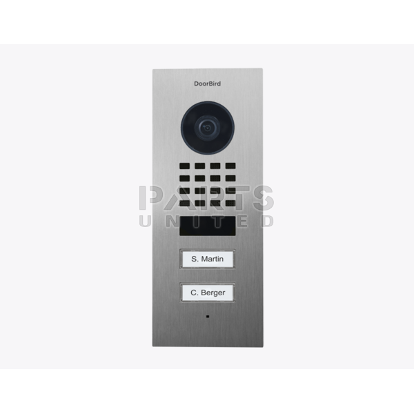 Doorbird IP Video Door Station D1102V Flush-mount, stainless steel, brushed, Flush-mounting