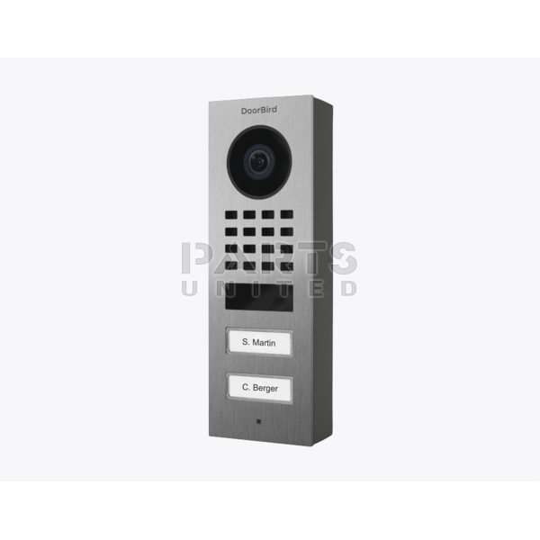 Doorbird IP Video Door Station D1102V Surface-mount, stainless steel, brushed, surface-mounting