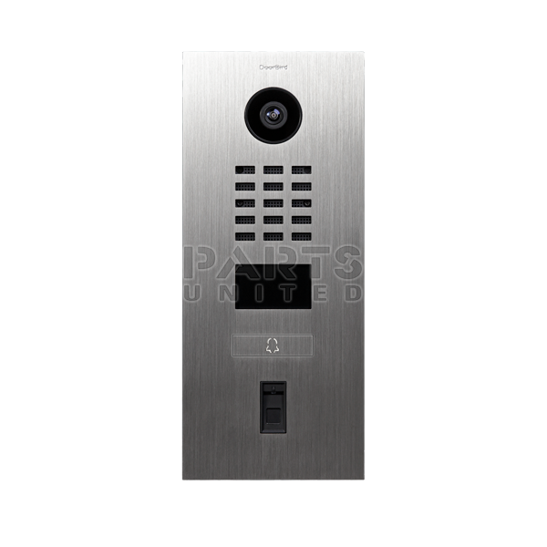 DoorBird IP Video Door Station D2101FV Fingerprint 50, stainless steel V2A, brushed, 1 call button incl. stainless steel plate w